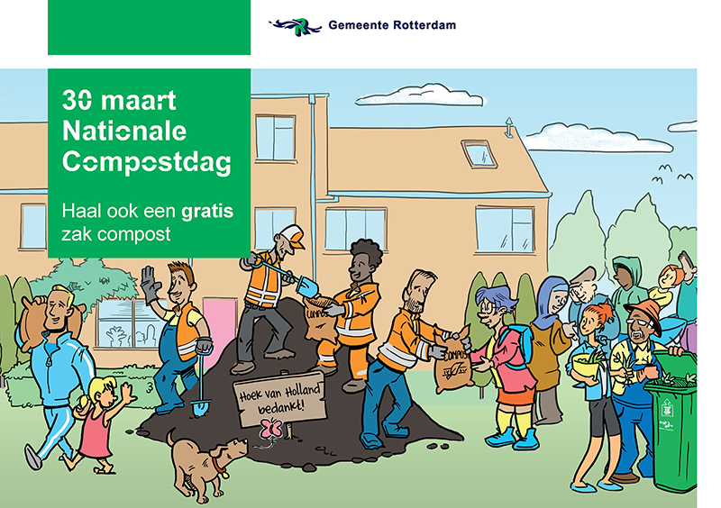 Rotterdam gescheiden afval - opgemaakte omslag kaart.